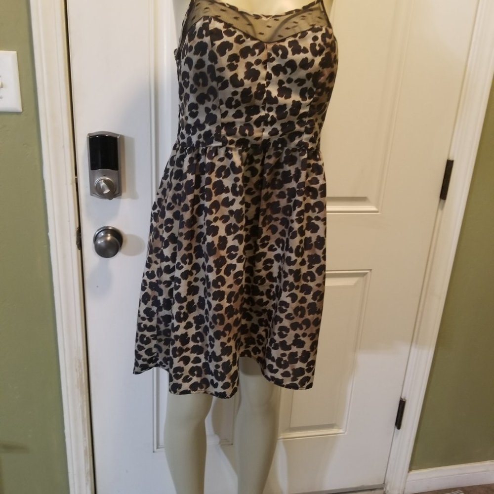 Animal Print High/Low Sleeveless Summer Dress